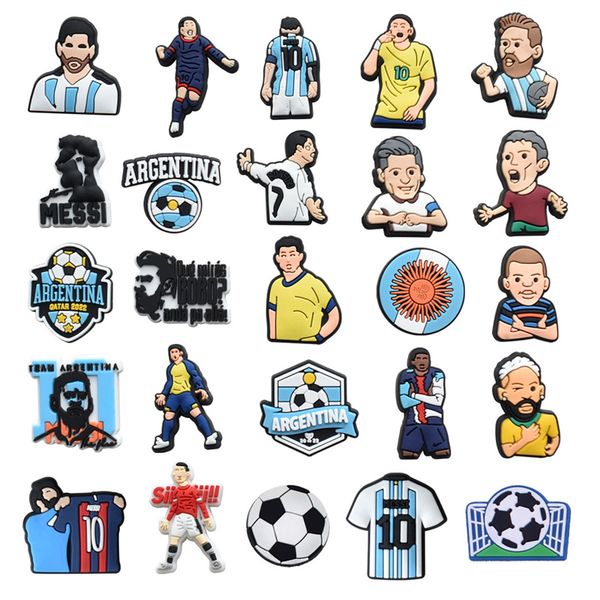 football world champion jibz charms argentina 10 shoe decorations clogs sandals wristband accessories women men party gifts, White;pink
football world champion jibz charms argentina 10 shoe decorations clogs sandals wristband accessories women men party gifts, White;pink