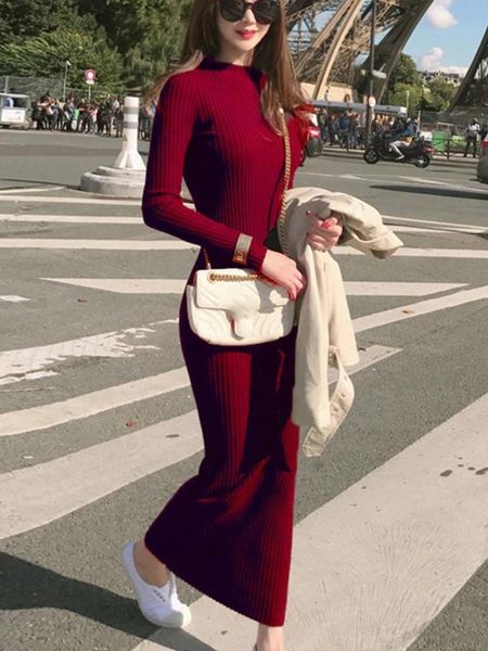 dresses winter warm slim pullovers sweater dress fashion knitting cotton dress women long sleeve oneck sheath anklelength dress, Black;gray
dresses winter warm slim pullovers sweater dress fashion knitting cotton dress women long sleeve oneck sheath anklelength dress, Black;gray