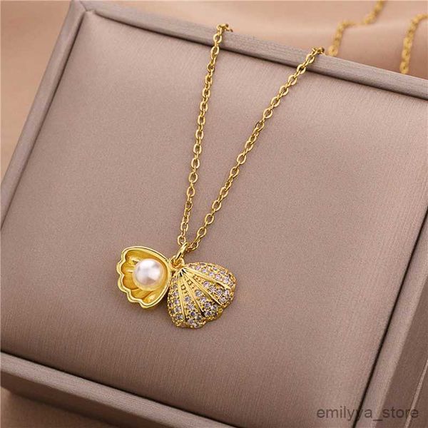 pendant necklaces style sweet inlaid open pearl pendant women necklace female stainless steel party jewelry ladies neck chain, Silver
pendant necklaces style sweet inlaid open pearl pendant women necklace female stainless steel party jewelry ladies neck chain, Silver