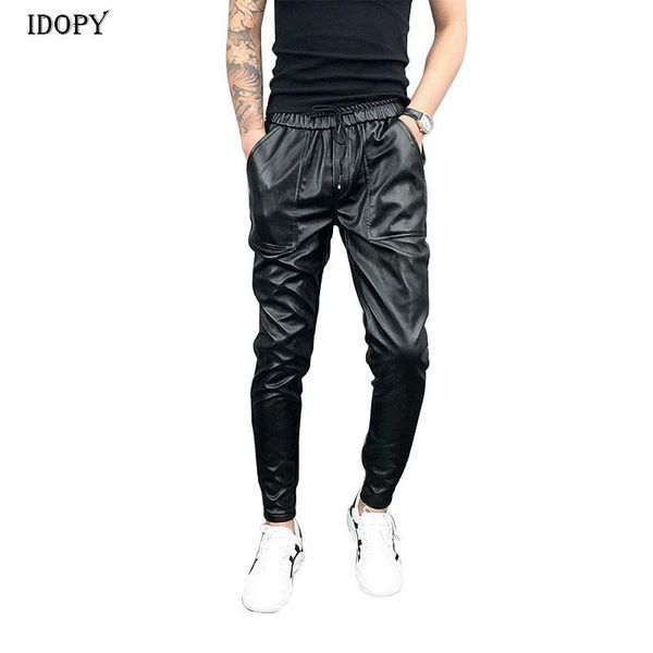 pants idopy new arrival autumn winter mens korean hip hop faux leather harem pants drawstring elastic waist pu leather joggers, Black
pants idopy new arrival autumn winter mens korean hip hop faux leather harem pants drawstring elastic waist pu leather joggers, Black
