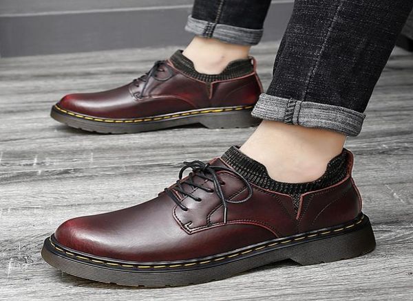 new mens shoes genuine leather casual shoes british style brand formal fashion flats men footwear shoe oxford lj201127319379, Black
new mens shoes genuine leather casual shoes british style brand formal fashion flats men footwear shoe oxford lj201127319379, Black