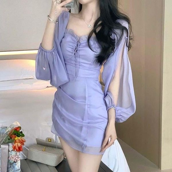 dresses long sleeve purple chiffon midi dress squar collar lace elegant dress korean style pagoda sleeve casual dress for female, Black;gray
dresses long sleeve purple chiffon midi dress squar collar lace elegant dress korean style pagoda sleeve casual dress for female, Black;gray