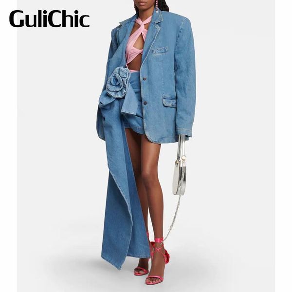 pants 3.12 gulichic high street flower decoration single breasted long sleeve shoulder pads casual loose denim blazer women, White
pants 3.12 gulichic high street flower decoration single breasted long sleeve shoulder pads casual loose denim blazer women, White