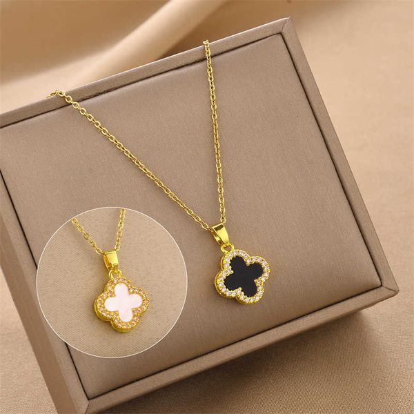 pendant necklaces strands strings 2023 simple double sided clover necklace women's light luxury high fashion new network red versatile, Silver
pendant necklaces strands strings 2023 simple double sided clover necklace women's light luxury high fashion new network red versatile, Silver