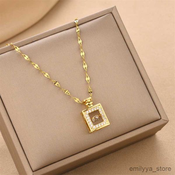 pendant necklaces all-match new moving perfume bottle pendant necklace women's trendy stainless steel chains geometric fashion jewelry, Silver
pendant necklaces all-match new moving perfume bottle pendant necklace women's trendy stainless steel chains geometric fashion jewelry, Silver