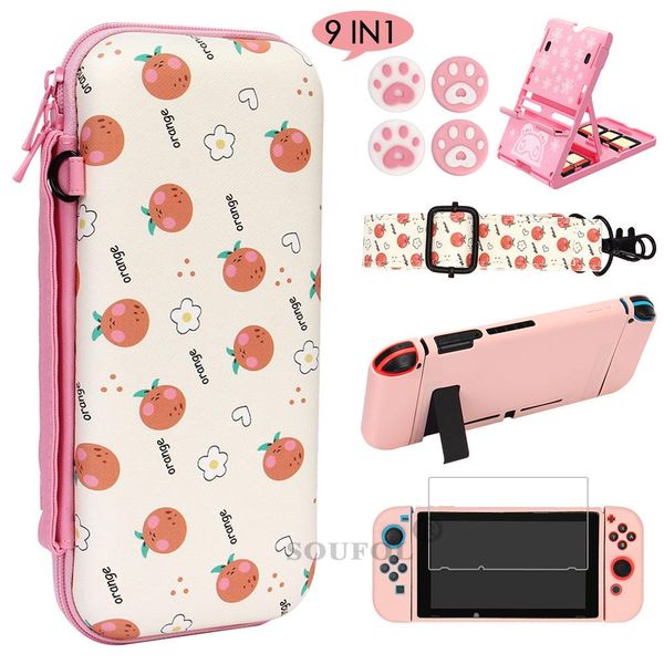organizer for nintendo switch case fruit bag game accessories kit soft shell travel storage bag pink protective cover screen film stand
organizer for nintendo switch case fruit bag game accessories kit soft shell travel storage bag pink protective cover screen film stand
