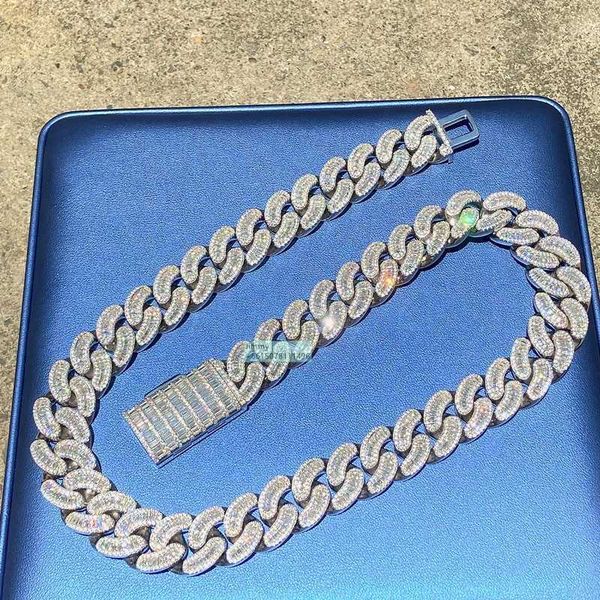 customized iced out jewelry moissanite hip hop jewelry 18mm width 925 sterling silver baguette moissanite cuban link chain
customized iced out jewelry moissanite hip hop jewelry 18mm width 925 sterling silver baguette moissanite cuban link chain