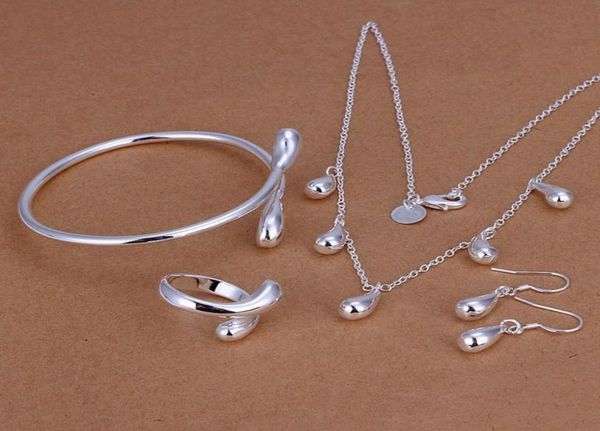 wedding water droplets sterling silver plated jewelry set for women es220fashion 925 silver necklace bracelet earring ring set7086513, Black
wedding water droplets sterling silver plated jewelry set for women es220fashion 925 silver necklace bracelet earring ring set7086513, Black