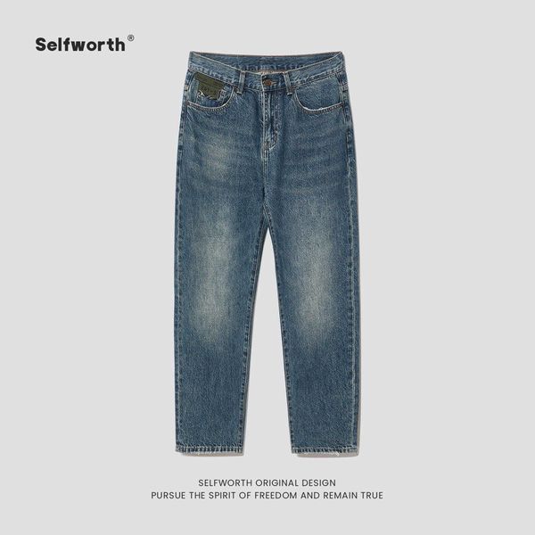 13 oz pure cotton washed denim for men's 2023 summer new minimalist loose fitting straight tube men's casual pants, Blue
13 oz pure cotton washed denim for men's 2023 summer new minimalist loose fitting straight tube men's casual pants, Blue