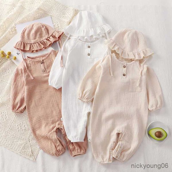 hair accessories 2pcs soft cotton baby romper hat set summer autumn long sleeve jumpsuits for newborn boys girls solid, Slivery;white
hair accessories 2pcs soft cotton baby romper hat set summer autumn long sleeve jumpsuits for newborn boys girls solid, Slivery;white