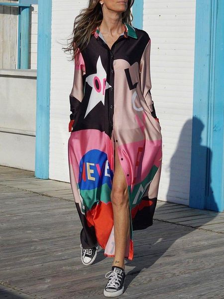 dresses turn down collar casual women patchwork long dress colorful print office lady loose dress maxi long sleeve button shirts dresses, Black;gray
dresses turn down collar casual women patchwork long dress colorful print office lady loose dress maxi long sleeve button shirts dresses, Black;gray