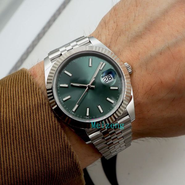 luxury wristwatch brand new men's automatic watches datejust 41 mint green new release steel white gold automatic watch 126334, Slivery;brown
luxury wristwatch brand new men's automatic watches datejust 41 mint green new release steel white gold automatic watch 126334, Slivery;brown