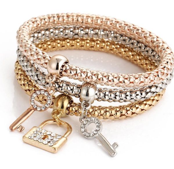 trendy stretch corn bracelet steering lock key cham womens popcorn chain sets1190366, Golden;silver
trendy stretch corn bracelet steering lock key cham womens popcorn chain sets1190366, Golden;silver