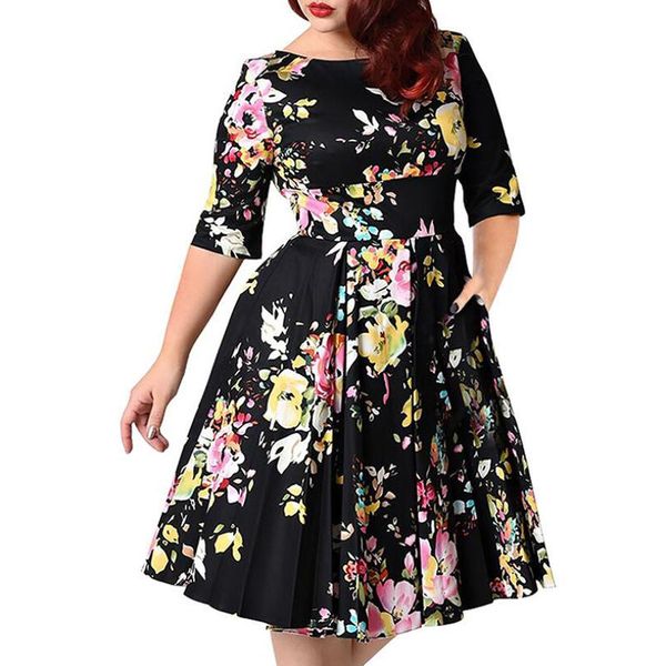dresses 2022 retro 7xl 8xl 9xl women dress vintage zipper floral print tunic big swing dress dresses for women, Black;gray
dresses 2022 retro 7xl 8xl 9xl women dress vintage zipper floral print tunic big swing dress dresses for women, Black;gray