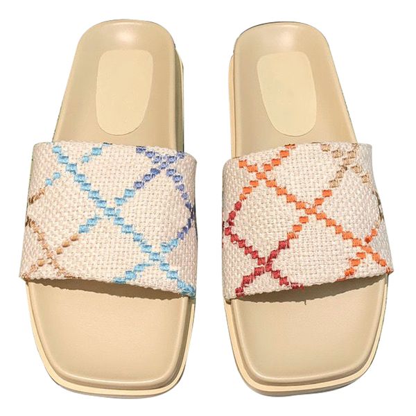 designer womens slippers square toe flat sandals summer leather slides crystals woman mules seaside embroidery knitted flip-flops pantoufles, Black
designer womens slippers square toe flat sandals summer leather slides crystals woman mules seaside embroidery knitted flip-flops pantoufles, Black