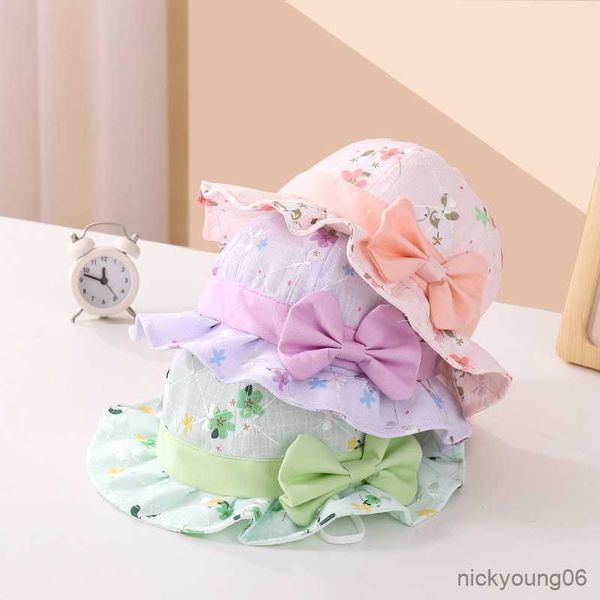 hair accessories sweet bow baby bucket hat summer kids flower print cap outdoor wide brim girl princess sun hats, Slivery;white
hair accessories sweet bow baby bucket hat summer kids flower print cap outdoor wide brim girl princess sun hats, Slivery;white