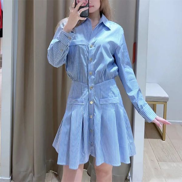 new--aje striped a-line shirt dress fit pleated mini dress for women, Black;gray
new--aje striped a-line shirt dress fit pleated mini dress for women, Black;gray