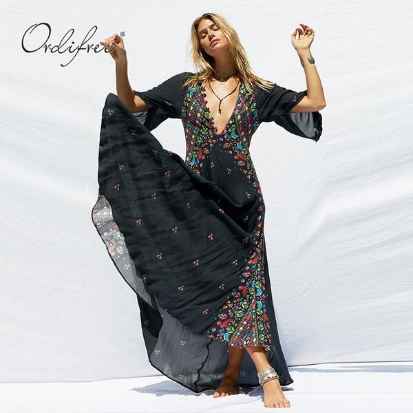 dresses ordi2022 summer boho women maxi dress bohomian floral print long loose white dress robe femme, Black;gray
dresses ordi2022 summer boho women maxi dress bohomian floral print long loose white dress robe femme, Black;gray