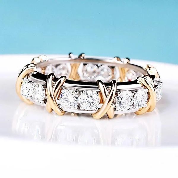 luxury fashion rose gold designer band diamond jewelry split colored stainless steel silver wedding ring couple jewelry love ring women gift, Golden;silver
luxury fashion rose gold designer band diamond jewelry split colored stainless steel silver wedding ring couple jewelry love ring women gift, Golden;silver