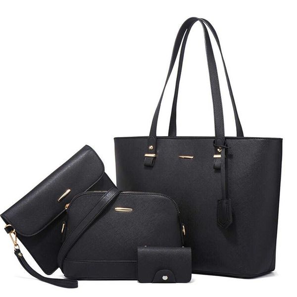 4-piece women's handbag large capacity women's handbag women's handbag ln1s 3b5y, Black
4-piece women's handbag large capacity women's handbag women's handbag ln1s 3b5y, Black