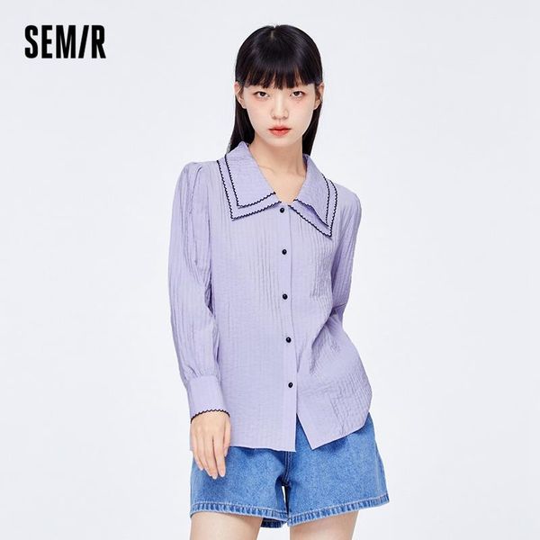 shirts semir shirt women contrast color doll collar 2022 spring new french niche blouse for people clothing inside, White
shirts semir shirt women contrast color doll collar 2022 spring new french niche blouse for people clothing inside, White