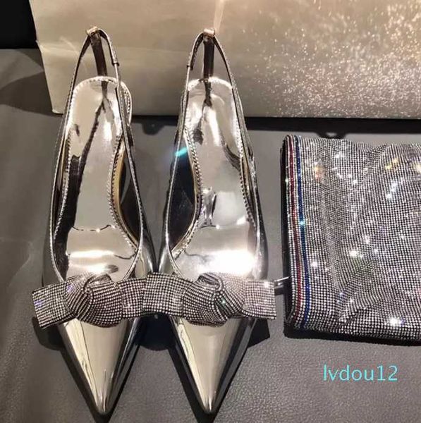 fashion high heel pointed toe women's sandals metal color rhinestone pumps slippers women party shoes, Black
fashion high heel pointed toe women's sandals metal color rhinestone pumps slippers women party shoes, Black