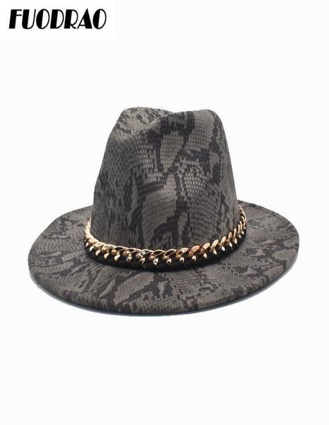 wide brim hats fuodrao wool fedoras women autumn winter snake print chain panama jazz caps vintage cowboy hat men f11318990240, Blue;gray
wide brim hats fuodrao wool fedoras women autumn winter snake print chain panama jazz caps vintage cowboy hat men f11318990240, Blue;gray