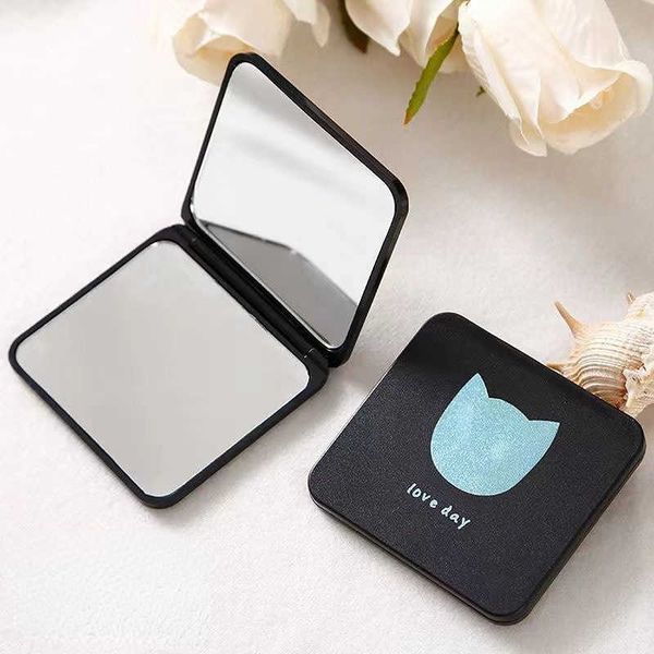 makeup tools korean ins style black printed mini makeup mirror portable foldable hand-held makeup mirror hd double-sided mirror j230601
makeup tools korean ins style black printed mini makeup mirror portable foldable hand-held makeup mirror hd double-sided mirror j230601