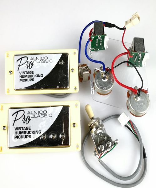 1 set chrome standard probucker alnico n and b electric guitar humbucker pickups with pro wiring harness for silver cover7345812
1 set chrome standard probucker alnico n and b electric guitar humbucker pickups with pro wiring harness for silver cover7345812