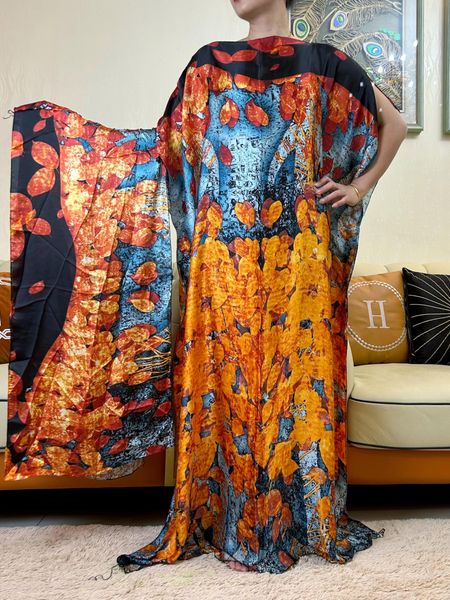 dresses 2023new style fashion african summer abaya women clothing dubai dashiki size print design with scarf loose long dress, Black;gray
