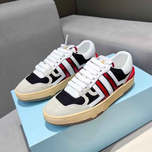 luxury clay sneakers shoes women men low-fashion trainers paneled mesh grained calfskin suede popular couple skateboard walking eu35-45 box, Black
luxury clay sneakers shoes women men low-fashion trainers paneled mesh grained calfskin suede popular couple skateboard walking eu35-45 box, Black