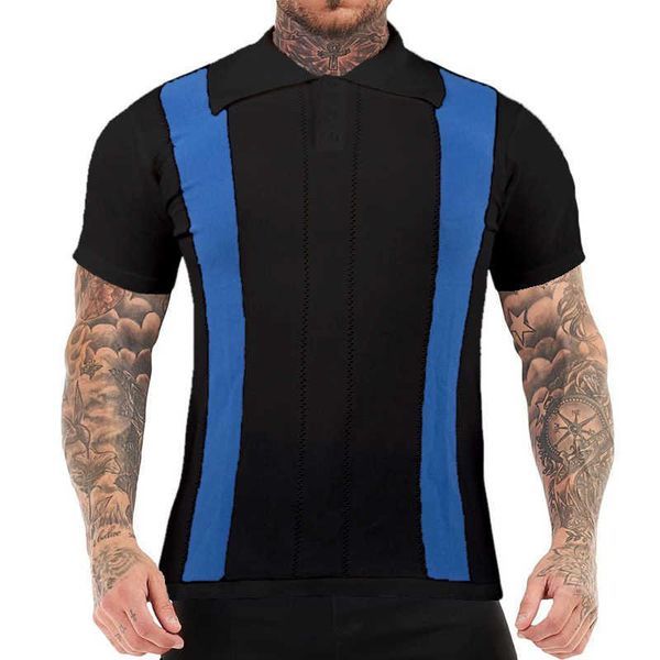 h men's j summer white blue two tone knitted shirt tshirt casual stitching polo shirts men muscle shirts lbpy, White;black
h men's j summer white blue two tone knitted shirt tshirt casual stitching polo shirts men muscle shirts lbpy, White;black