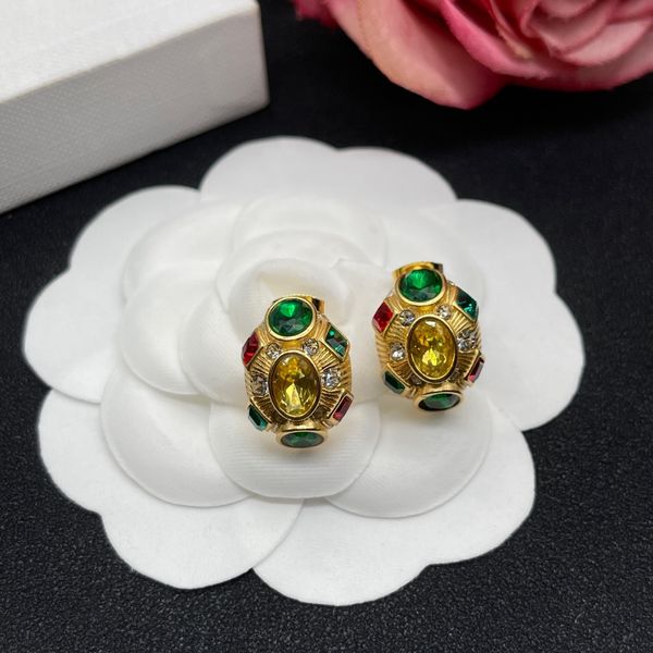 women fashion designer retro stud crystal earrings green diamond vintage stud fashion simple style brass engagement earring, Golden;silver
women fashion designer retro stud crystal earrings green diamond vintage stud fashion simple style brass engagement earring, Golden;silver