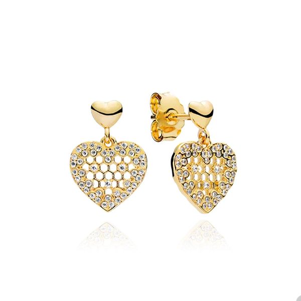 sparkling golden heart pendant dangle earring for pandora crystal diamond wedding jewelry designer stud earrings for women gold earring with, Silver
sparkling golden heart pendant dangle earring for pandora crystal diamond wedding jewelry designer stud earrings for women gold earring with, Silver