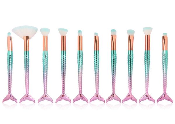 professional 10 pcsset mermaid makeup brushes set foundation blending eyeshadow contour concealer blush cosmetic makeup tool6951467
professional 10 pcsset mermaid makeup brushes set foundation blending eyeshadow contour concealer blush cosmetic makeup tool6951467