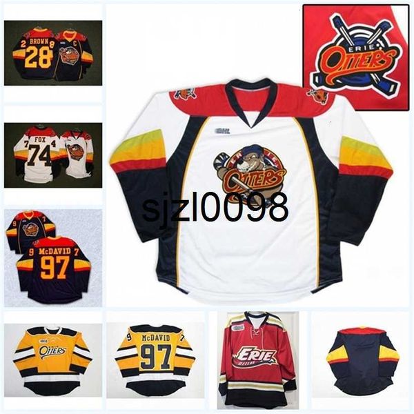 sj98 mens erie otters 74 dane fox 97 connor mcdavid 28 connor brown 100% embroidery cusotm any name any number hockey jerseys navy white yel, Black
sj98 mens erie otters 74 dane fox 97 connor mcdavid 28 connor brown 100% embroidery cusotm any name any number hockey jerseys navy white yel, Black
