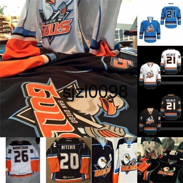 sj98 san diego gulls jersey 21 wagner 4 thompson 20 ritchie 5 pettersson 15 sorensen 19 hults abbott ahl hockey jerseys orange black white
sj98 san diego gulls jersey 21 wagner 4 thompson 20 ritchie 5 pettersson 15 sorensen 19 hults abbott ahl hockey jerseys orange black white