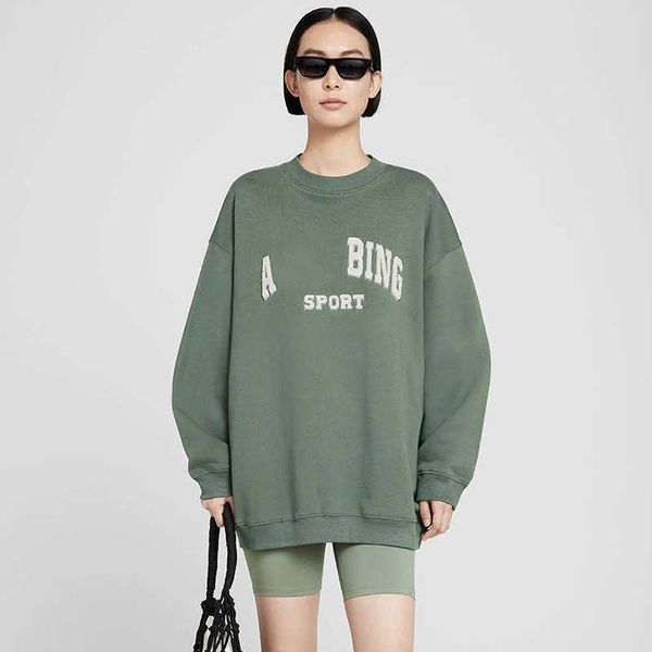 2023 ab bings tyler designer sweatshirts letter embroidered round neck pullovers green loose sweaters for women, Black
2023 ab bings tyler designer sweatshirts letter embroidered round neck pullovers green loose sweaters for women, Black