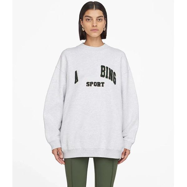 anine bing 23ss designer sweatshirt fashion pullover classic letter hand embroidery inside fleece crew neck, Black
anine bing 23ss designer sweatshirt fashion pullover classic letter hand embroidery inside fleece crew neck, Black