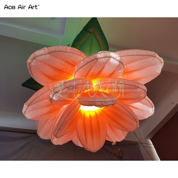 Image of New Design 2mH 6.5ft Diameters with blower Inflatable Light Flower Airblown Flower Model For Outdoor Advertising Decoration Made By Ace Air Art