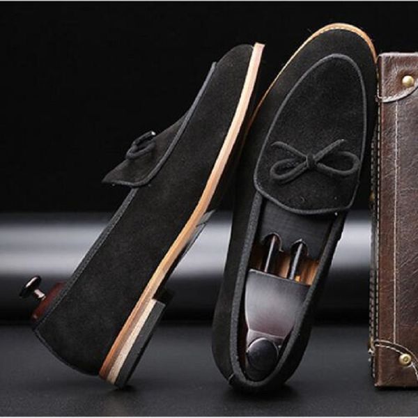 men suede leather men loafers dress shoes male boat shoe casual shoes man party wedding footwear d2h59, Black
men suede leather men loafers dress shoes male boat shoe casual shoes man party wedding footwear d2h59, Black