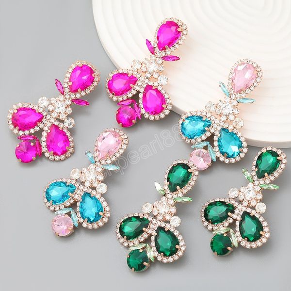 spring fashion metal rhinestone geometry dangle earrings bridal wedding party luxury jewelry women's statement earrings, Silver
spring fashion metal rhinestone geometry dangle earrings bridal wedding party luxury jewelry women's statement earrings, Silver