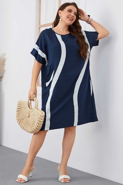 fashion women guruisi dresses plus size solid color round neck short sleeve loose dressmom, Black;gray
fashion women guruisi dresses plus size solid color round neck short sleeve loose dressmom, Black;gray