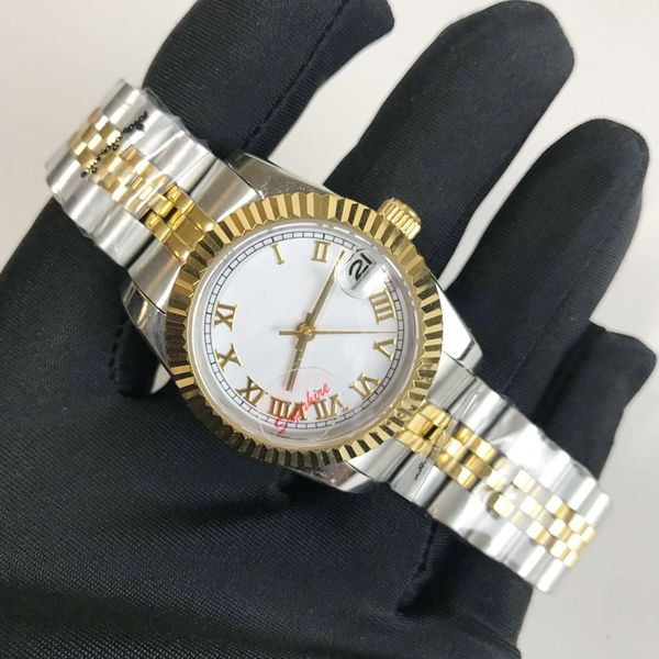luxury watches 2813 mechanical watch gold mixed gold mixed silver case women date just 31mm sapphire glass solid clasp president men male sw, Slivery;brown
luxury watches 2813 mechanical watch gold mixed gold mixed silver case women date just 31mm sapphire glass solid clasp president men male sw, Slivery;brown
