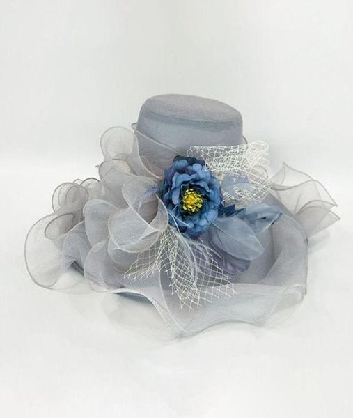 wide brim hats women mesh veil sun hat ruffles artificial flower feather large party wedding fascinator cap d08e19850206, Blue;gray
wide brim hats women mesh veil sun hat ruffles artificial flower feather large party wedding fascinator cap d08e19850206, Blue;gray