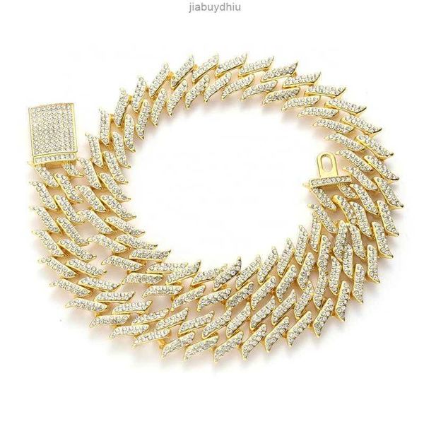 iced out miami chain with alloy and two rows bling austrian rhinestone hip hop 19mm bramble cuban necklace, Silver
iced out miami chain with alloy and two rows bling austrian rhinestone hip hop 19mm bramble cuban necklace, Silver