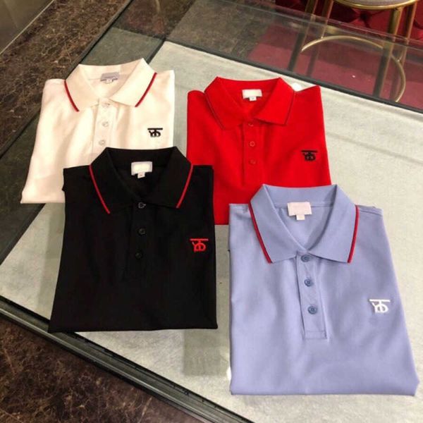 men's polos burb designer t shirt mens casual tb embroidery shirts cotton breathable business button polo shirt summer short sleeved ts, White;black
men's polos burb designer t shirt mens casual tb embroidery shirts cotton breathable business button polo shirt summer short sleeved ts, White;black