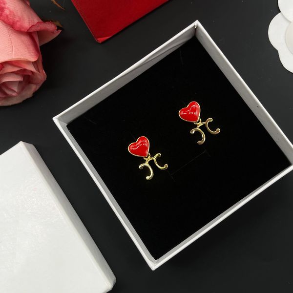 women gold red heart stud earring designer jewelry luxury brand heart studs for womens letter c silver pendant earrings hoops fashion, Golden;silver
women gold red heart stud earring designer jewelry luxury brand heart studs for womens letter c silver pendant earrings hoops fashion, Golden;silver
