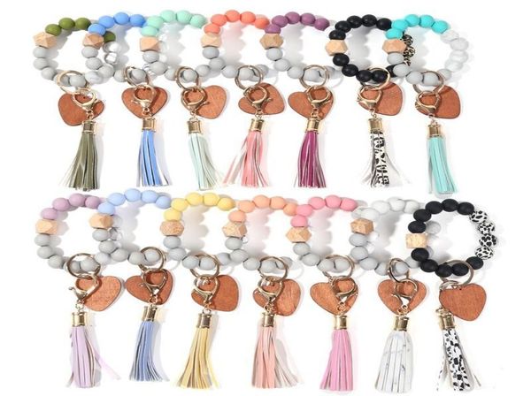 silicone beads wrist keychain pu leather tassel with heartshaped wood key ring3022984, Silver
silicone beads wrist keychain pu leather tassel with heartshaped wood key ring3022984, Silver