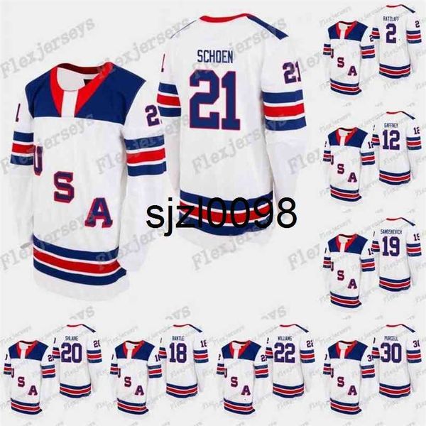 sj98 21 ben schoen usa team 2019 hlinka gretzky cup mackie samoskevich artem shlaine jack williams 30 colin purcell 12 alex gaffney jersey, Black
sj98 21 ben schoen usa team 2019 hlinka gretzky cup mackie samoskevich artem shlaine jack williams 30 colin purcell 12 alex gaffney jersey, Black